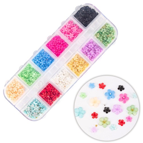 Ozdoby do paznokci Molly Nails akrylowe kwiatki mix kolorów ok. 300 sztuk kasetka Nr 1 1.jpg