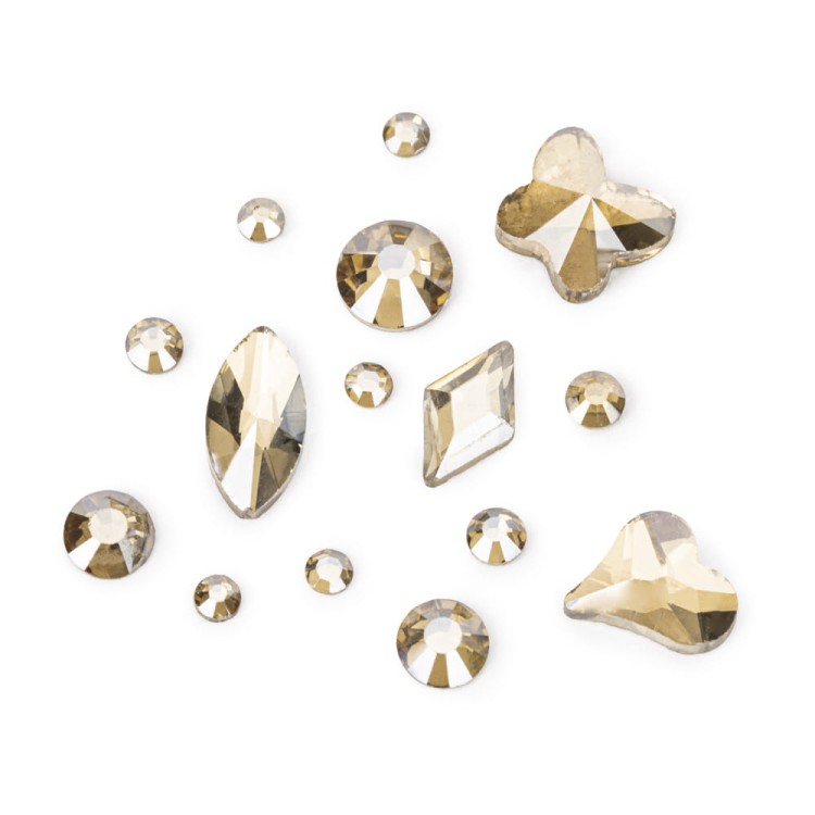 OZDOBY DO PAZNOKCI MOLLY NAILS CYRKONIE ZŁOTE MIX 150SZT 2.jpg