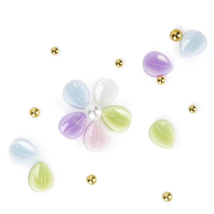 OZDOBY DO PAZNOKCI MOLLY NAILS KWIATKI AKRYLOWE MIX KOLORÓW 150SZT KULKI NR 2 2.jpg