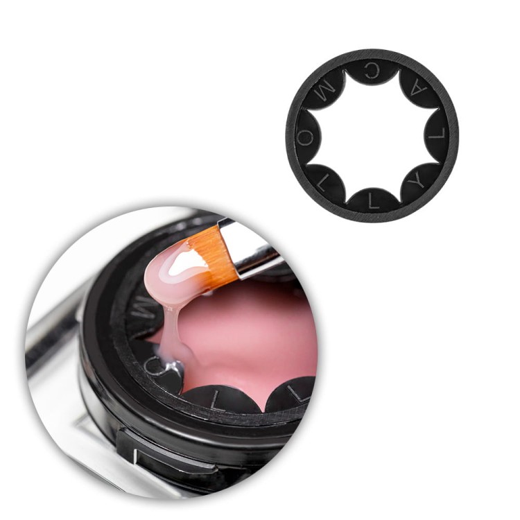 Obręcz na słoik do wycierania pędzla i przeciw wylewaniu się żelu Safety Ring 5ml 1.jpg