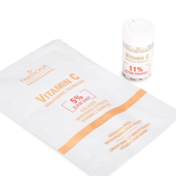 Witaminowa Duo-maska rozjaśniająca Farmona Vitamin C elixir shot + activ powder 70g 2.jpg
