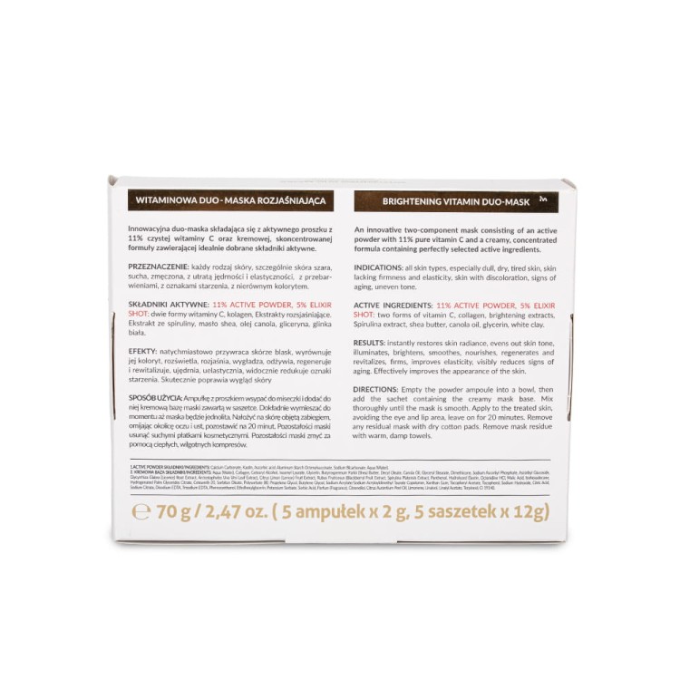 Witaminowa Duo-maska rozjaśniająca Farmona Vitamin C elixir shot + activ powder 70g 3.jpg