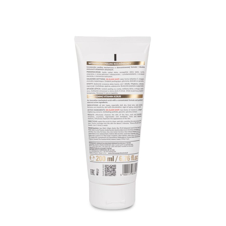Witaminowy peeling rozjaśniający Farmona Vitamin C elixir shot 5% 200 ml 3.jpg