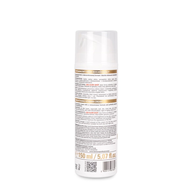 Witaminowy krem rozjaśniający Farmona Vitamin C elixir shot 10% 150 ml 3.jpg