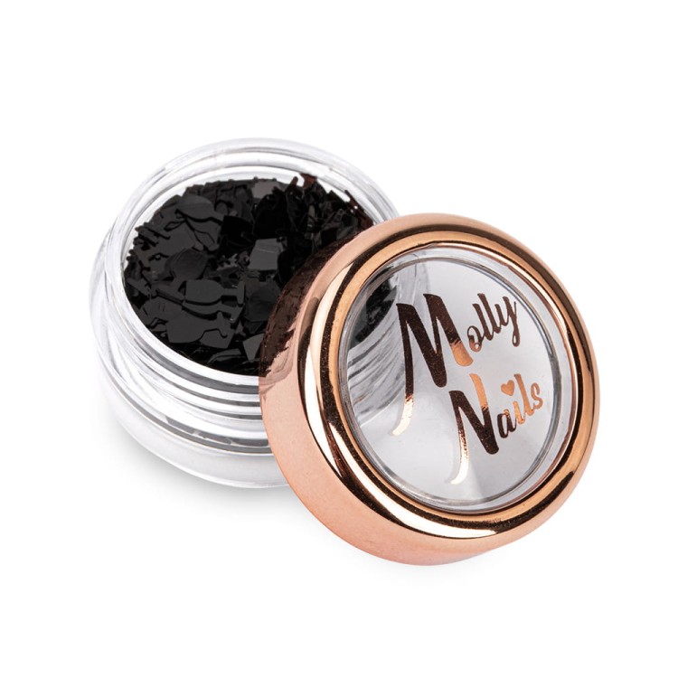 Ozdoba do paznokci Molly Nails kieliszki czarne 2g 5.jpg