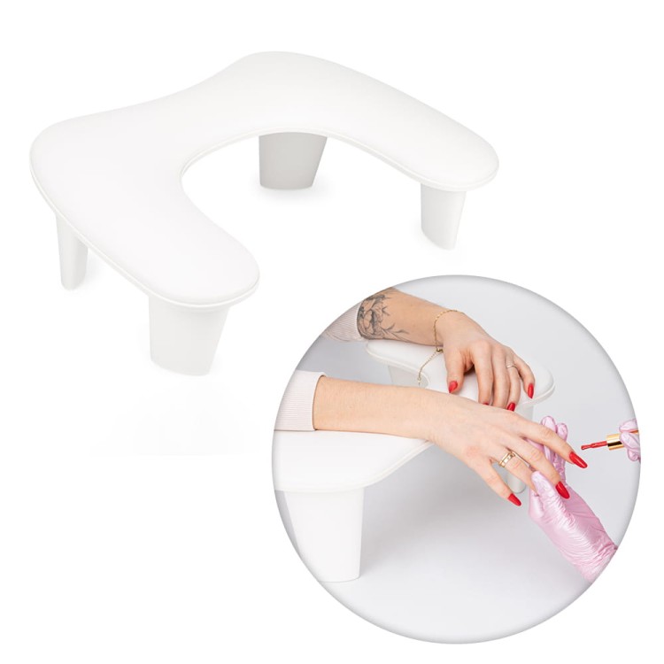 Podpórka do manicure na nóżkach Molly Nails biała 1.jpg