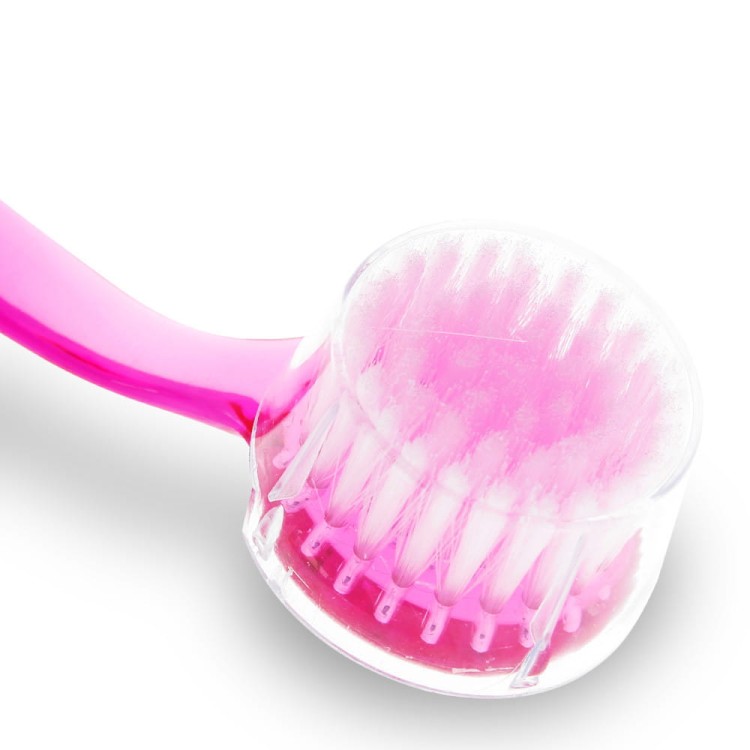 Szczoteczka do manicure i pyłu okrągła z rączką różowa (2).jpg