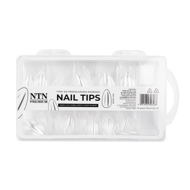 TIPSY DO PRZEDŁUŻANIA PAZNOKCI NAIL TIPS MODEL 2 10 MIGDAŁ KRÓTKI 100SZT 5.jpg