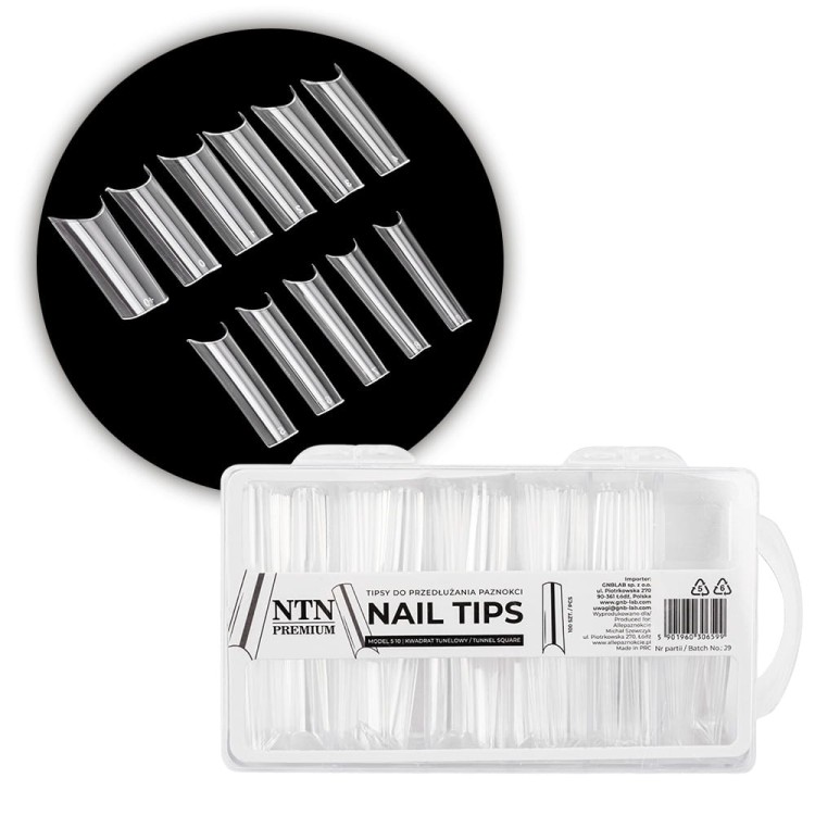 TIPSY DO PRZEDŁUŻANIA PAZNOKCI NAIL TIPS MODEL 5 10 KWADRAT TUNELOWY 100SZT 1.jpg