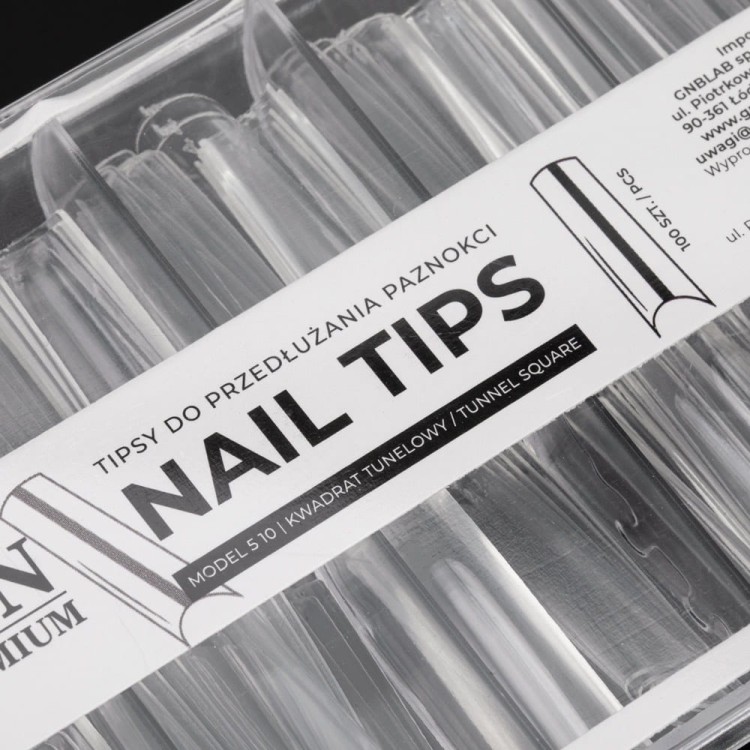 TIPSY DO PRZEDŁUŻANIA PAZNOKCI NAIL TIPS MODEL 5 10 KWADRAT TUNELOWY 100SZT 2.jpg