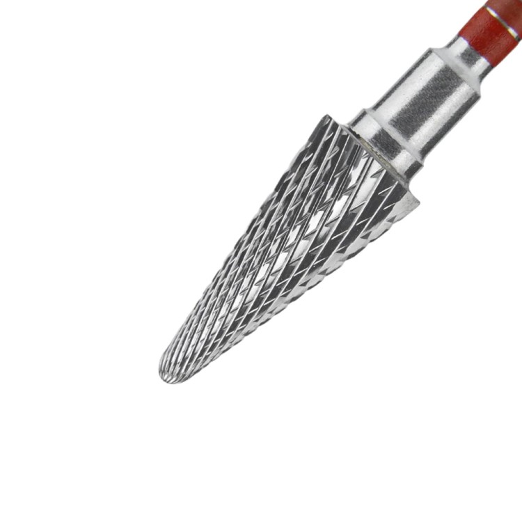 Frez z węglika spiekanego dla leworęcznych stożek czerwony EXPERT średnica 6mm część robocza 14mm 2.jpg