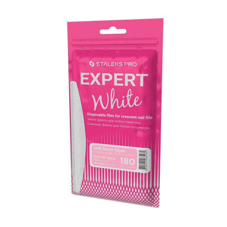 Wymienne pilniki białe na bazie miękkiej do pilnika półksiężycowego EXPERT 40 (30 szt)3.jpg