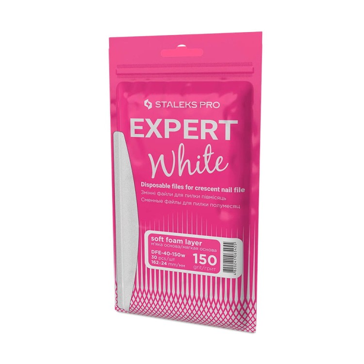 Wymienne pilniki białe na bazie miękkiej do pilnika półksiężycowego EXPERT 40 (30 szt)3.jpg