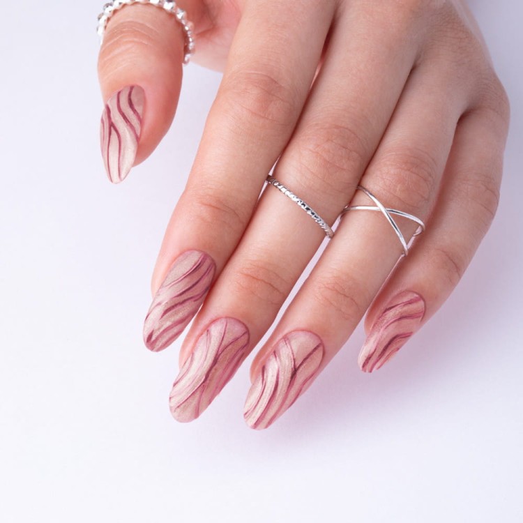 Pyłek lustrzany efekt do zdobień paznokci MollyLac Glass Effect Deep Pink Nr 4 (2).jpg