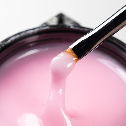 Budujący żel samopoziomujący twardy średniogęsty builder gel self leveling Molly Nails Angel Pink HEMADi-HEMA Free 50 g (2).jpg