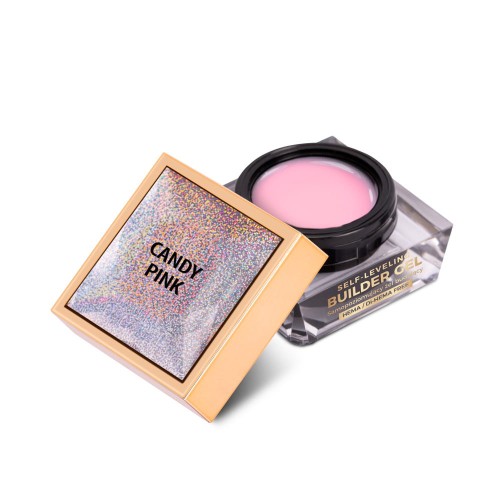 Budujący żel samopoziomujący twardy średniogęsty builder gel self leveling Molly Nails Candy Pink HEMA Di-HEMA Free 15 g.jpg