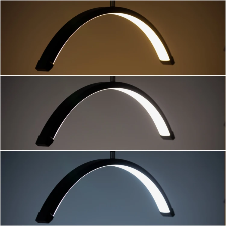 Lampa kosmetyczna LED łuk 36W podłogowa bezcieniowa Moon Light czarna DZM 7X 4.jpg