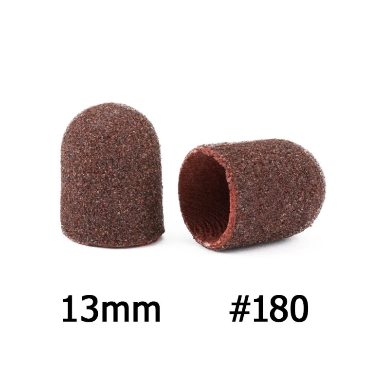 Kapturki ścierne do pedicure z bawełnianym środkiem 13mm gradacja 180 brązowe AlleMed 100 szt (2).jpg