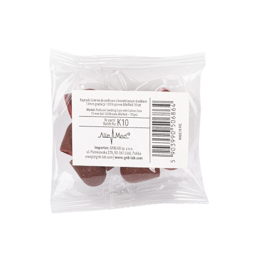 KAPTURKI ŚCIERNE DO PEDICURE Z BAWEŁNIANYM ŚRODKIEM 13MM GRADACJA 120 BRĄZOWE ALLEMED 10SZT 1a.jpg