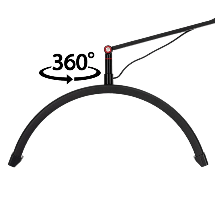 Lampa kosmetyczna LED łuk 20W podłogowa bezcieniowa czarna DZ-M3X 4.jpg