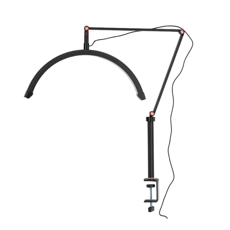 Lampa kosmetyczna LED łuk 20W podłogowa bezcieniowa czarna DZ-M3X 8.jpg