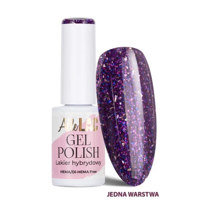 Lakier LED UV Gel Polish Purples P6 Glitter Allelac HEMA Di-HEMA Free 6g 1.jpg