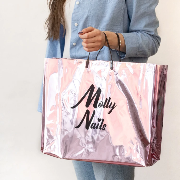 Torba lunchowa glossy pink Molly Nails 4.jpg