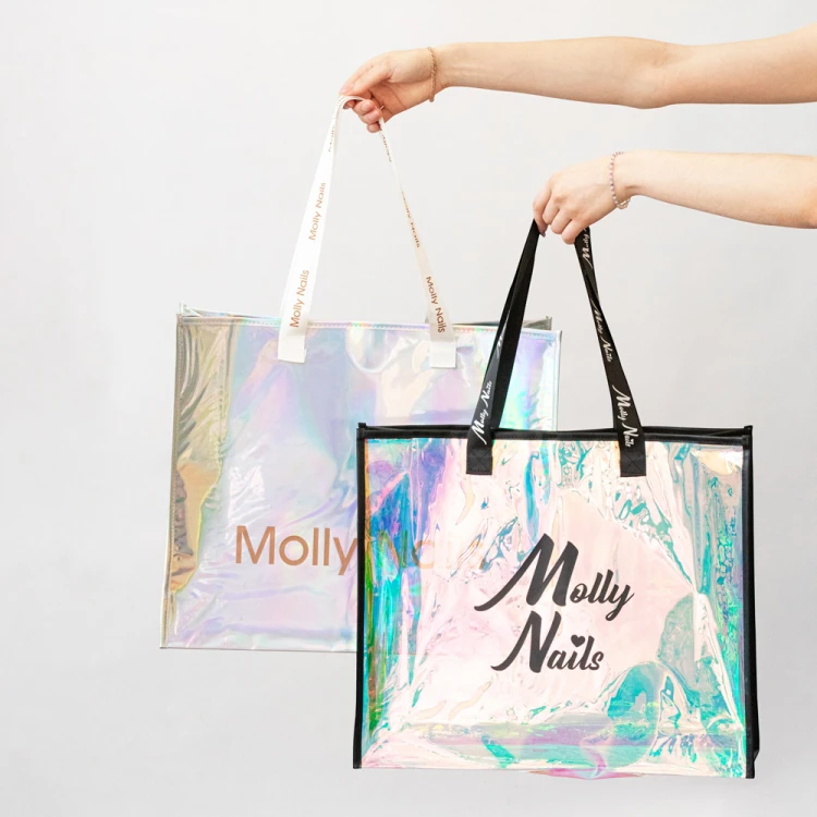 Torba lunchowa holo premium biała Molly Nails 4.jpg