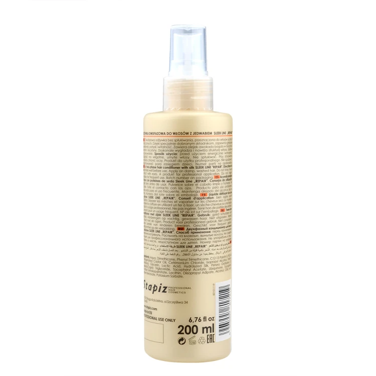 Dwufazowa odżywka do włosów suchych i zniszczonych Stapiz Sleek Line Repair 200 ml 2.jpg