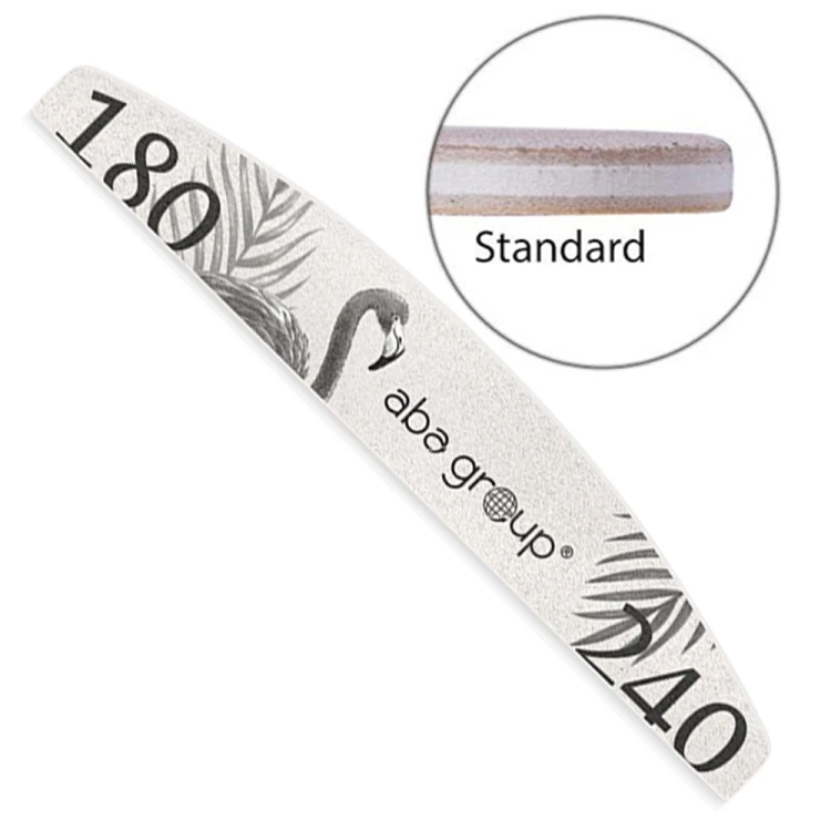 Pilnik do paznokci Bezpieczny Pakiet Standard półksiężyc łódka Aba Group zapakowany w jednorazową folię Szary 180240 (3).jpg