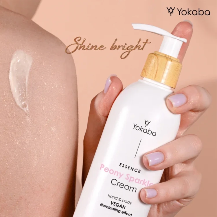 Krem rozświetlający do rąk i ciała Yokaba Peony Sparkle 230 ml 2.jpg