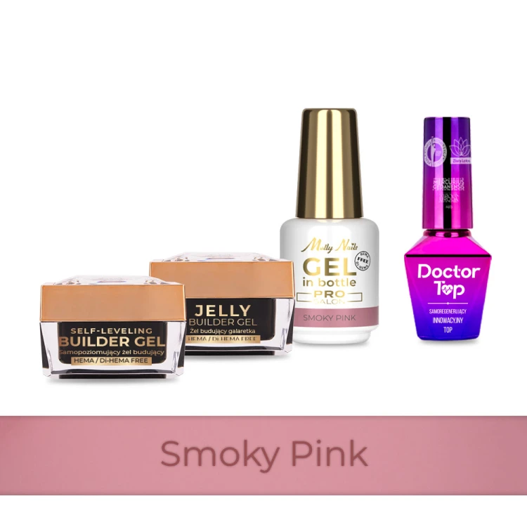 3+1 Smoky Pink 2 żele budujące 15g Gel in Bottle i  Doctor Top 10g.jpg