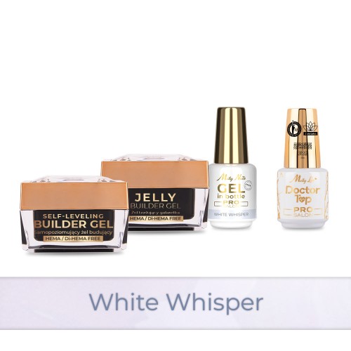 3+1 White Whisper 2 żele budujące 50g Gel in Bottle i  Doctor Top 15g.jpg