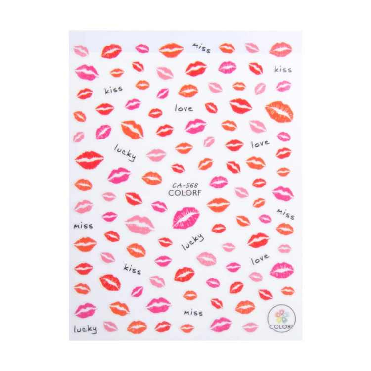 Naklejki do paznokci cienkie samoprzylepne walentynkowe CA-568 Molly Nails 3.jpg