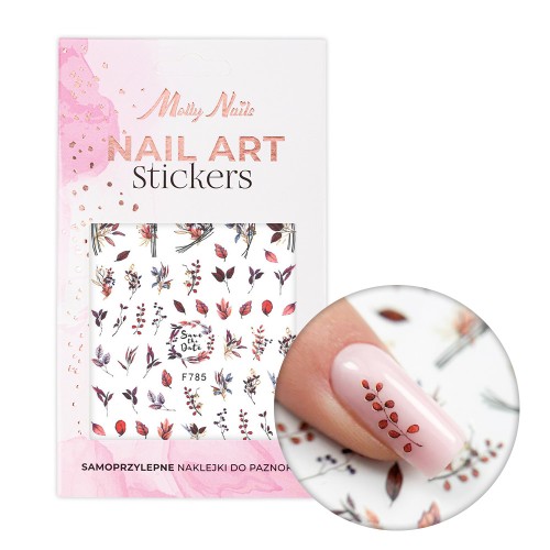 Naklejki do paznokci cienkie samoprzylepne liście F785 Molly Nails 1.jpg