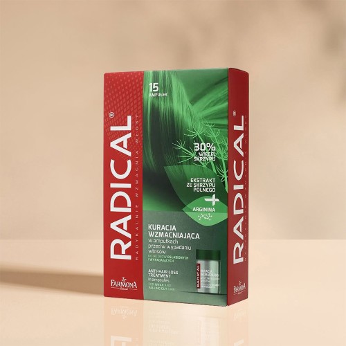 Kuracja wzmacniająca w ampułkach przeciw wypadaniu włosów Farmona Radical 15x5ml 2.jpg