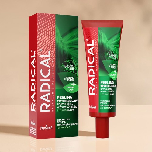 Peeling trychologiczny stymulujący wzrost włosów do skóry głowy Farmona Radical 75 ml 2.jpg