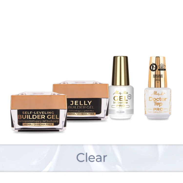 3+1 Clear 2 żele budujące 50g Gel in Bottle i Doctor Top 15g.jpg