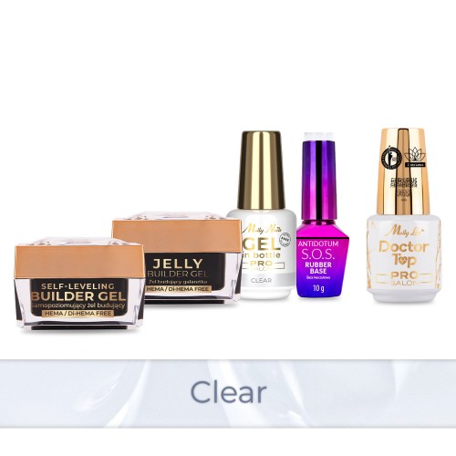 4+1 Clear 2 żele budujące 50g Gel in Bottle SOS Antidotumr Base i Doctor Top 15g.jpg