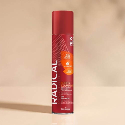 Mega Objętość Suchy szampon do włosów cienkich i delikatnych Radical 180ml 2.jpg