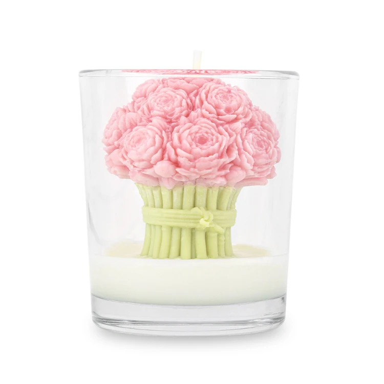 Świeca zapachowa z wosku sojowego ScentLoop Bukiet piwonii Paris 210g 3.jpg