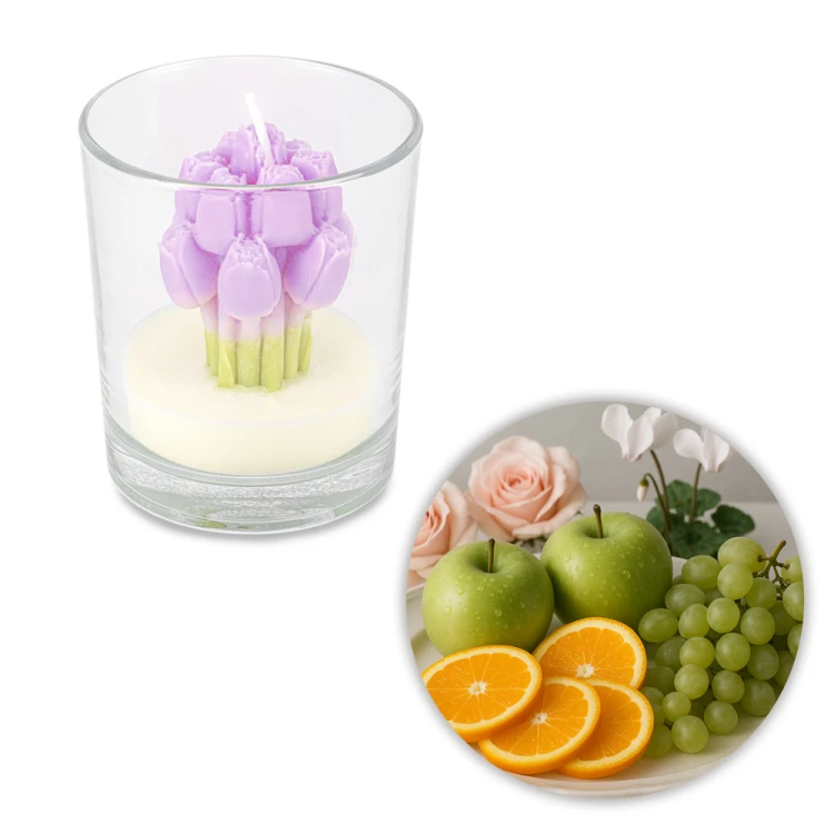 Świeca zapachowa z wosku sojowego ScentLoop Bukiet fioletowych tulipanów Blue Haze 190g 1.jpg