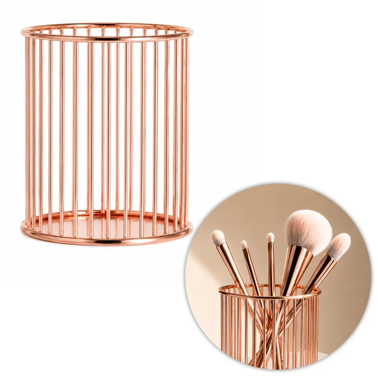 Stojak organizer pojemnik na pędzelki rose gold Nr 5 1.jpg