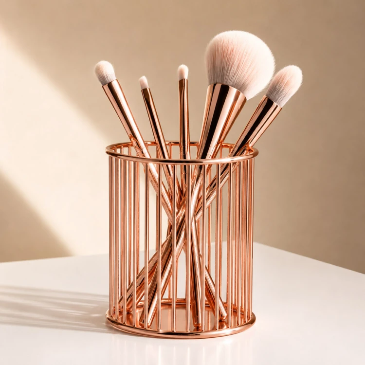 Stojak organizer pojemnik na pędzelki rose gold Nr 5 2.jpg