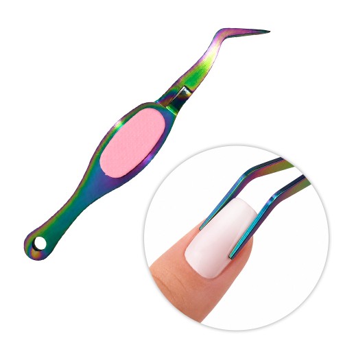Profesjonalna zaciskarka do tunelu paznokci MollyNails różowa 1.jpg
