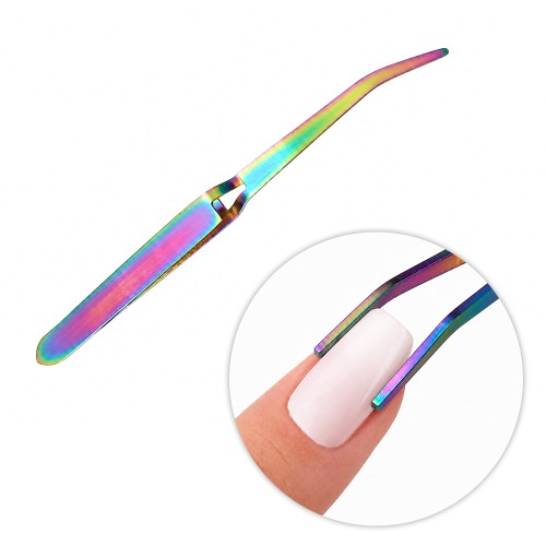 Profesjonalna zaciskarka do tunelu paznokci MollyNails tęczowa 1.jpg