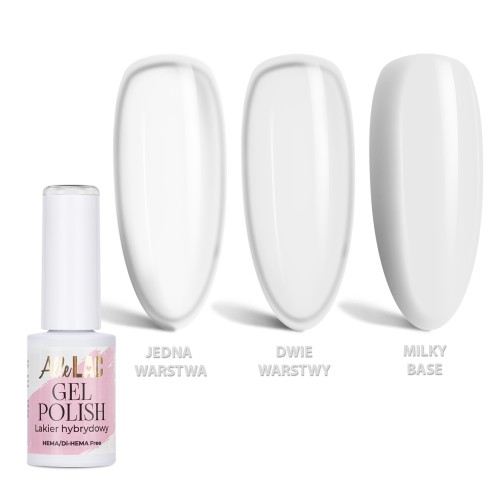 Lakier LED UV Gel Polish Whites W8 Milky White Allelac HEMA Di-HEMA Free 6g 1.jpg