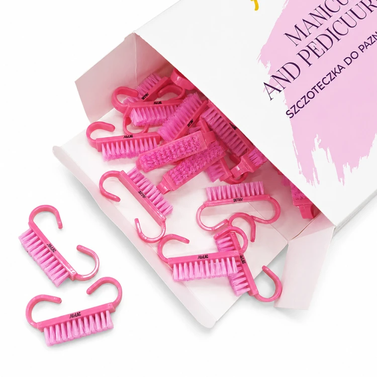 Szczoteczka do manicure i pyłu mała AlleLac różowa 100szt 4.jpg