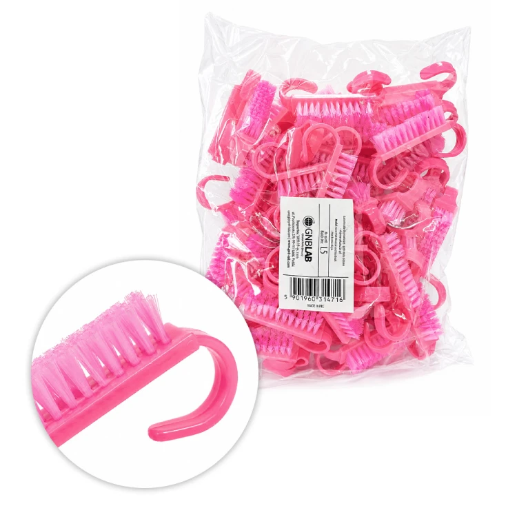 Szczoteczka do manicure i pyłu mała różowa 50szt 1.jpg