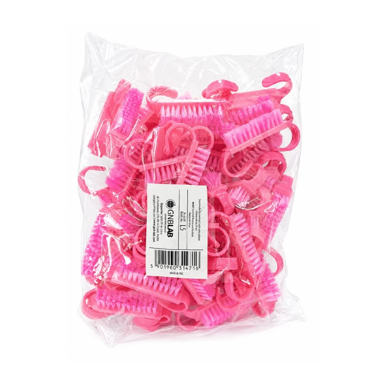 Szczoteczka do manicure i pyłu mała różowa 50szt 4.jpg